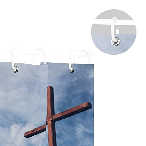 Rideau de douche Croix multicolore 152.4x182.9 cm variant 0 