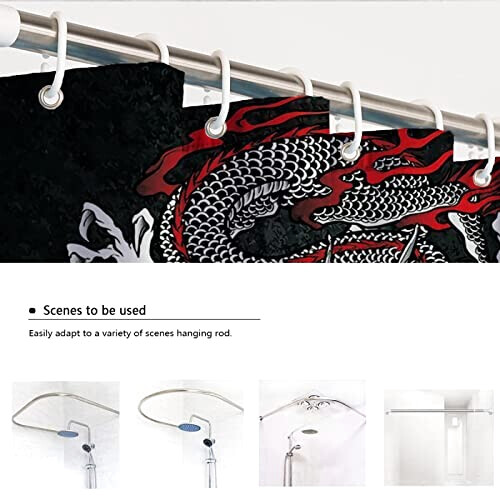 Rideau de douche Chinois 120x180 cm variant 2 