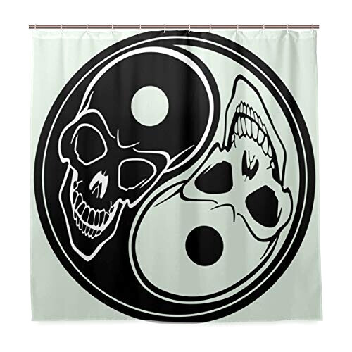 Rideau de douche Yin Yang multicolore 183x183 cm