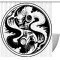 Rideau de douche Yin Yang dragon 182.88x182.88 cm - miniature