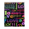 Rideau de douche Peace and love multicolore 152x183 cm - miniature