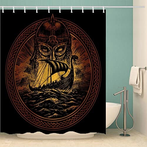 Rideau de douche Viking couleur 180x180 cm variant 2 
