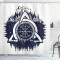 Rideau de douche Celtique bleu foncé blanc 175x180 cm - miniature