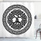 Rideau de douche Celtique noir blanc 175x180 cm - miniature