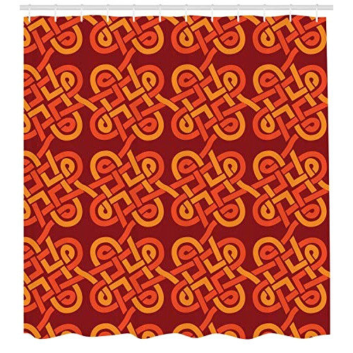 Rideau de douche Celtique rouge orange 175x200 cm variant 0 