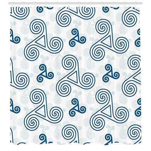 Rideau de douche Celtique bleu blanc 175x220 cm variant 0 
