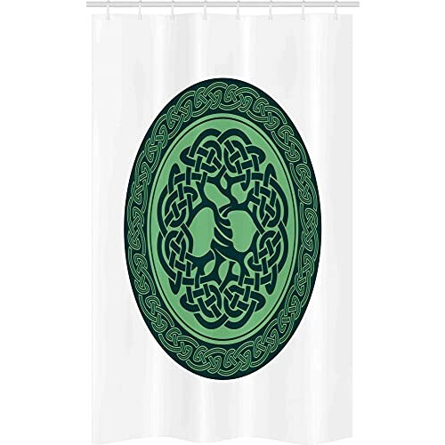 Rideau de douche Celtique teal et vert pâle 120x180 cm