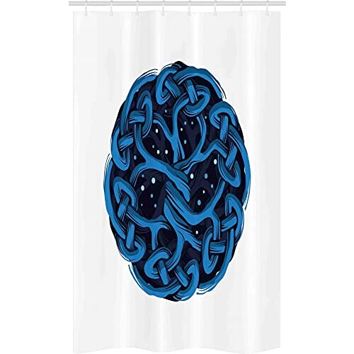 Rideau de douche Celtique bleu nuit et indigo 120x180 cm