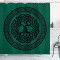 Rideau de douche Celtique vert forêt noire 175x200 cm - miniature