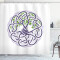 Rideau de douche Celtique dark violet vert 175x180 cm - miniature