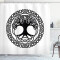 Rideau de douche Celtique gris anthracite et blanc 175x200 cm - miniature
