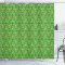 Rideau de douche Triskel moutarde et vert 175x200 cm - miniature