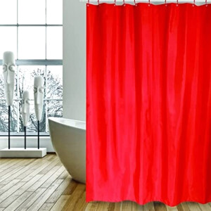 Rideau de douche rouge 180x200 cm