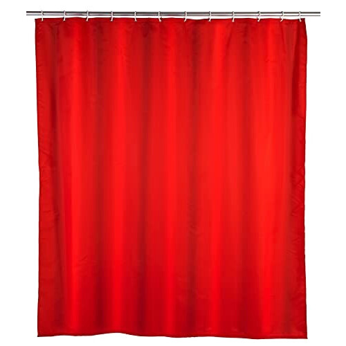 Rideau de douche rouge 180x200 cm