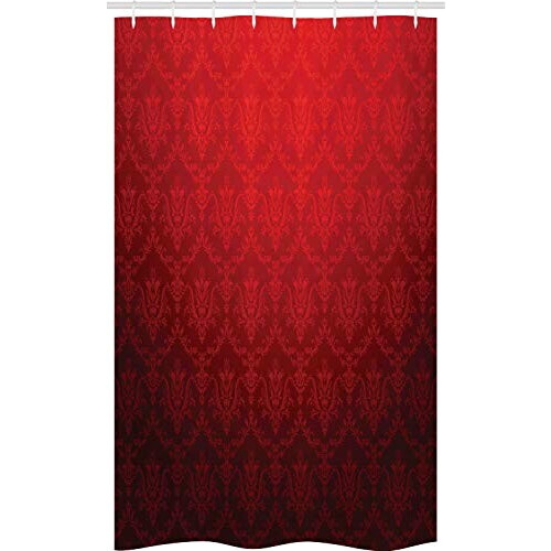 Rideau de douche rouge noir 120x180 cm