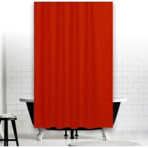 Rideau de douche rouge uni 120x200 cm