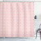 Rideau de douche rose crème et jaune 175x200 cm - miniature