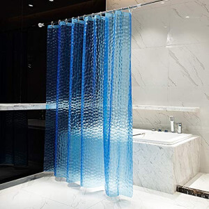 Rideau de douche bleu 180x180 cm