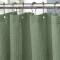 Rideau de douche vert gaufre - 92x182 cm - miniature