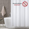Rideau de douche blanc solide 180x180 cm - miniature variant 1