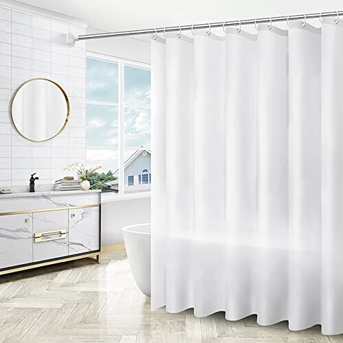 Rideau de douche blanc 180x200 cm