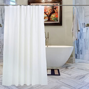 Rideau de douche blanc ivoire 180x180 cm