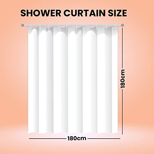 Rideau de douche blanc ivoire 180x180 cm variant 0 