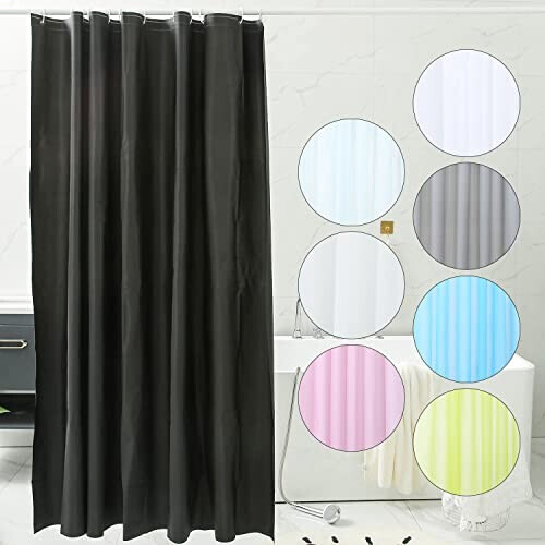 Rideau de douche blanc ivoire 180x180 cm variant 5 