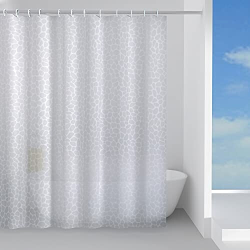Rideau de douche blanc 240x200 cm