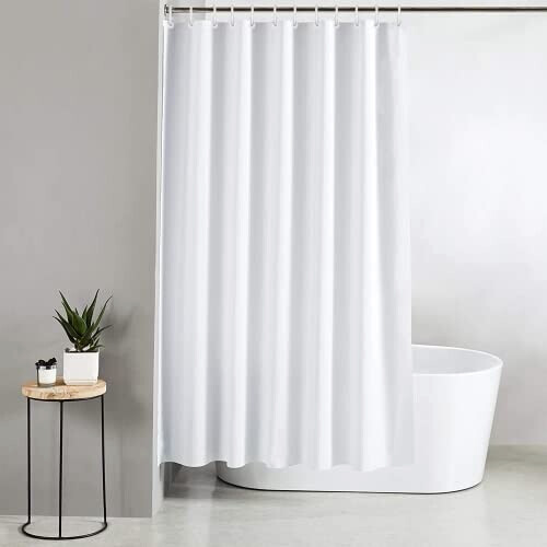 Rideau de douche blanc 210x180 cm