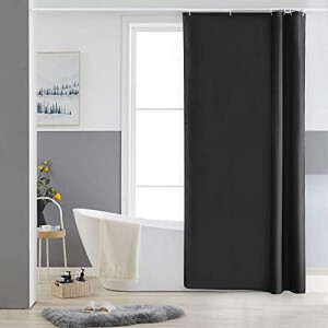 Rideau de douche noir 85x180 cm