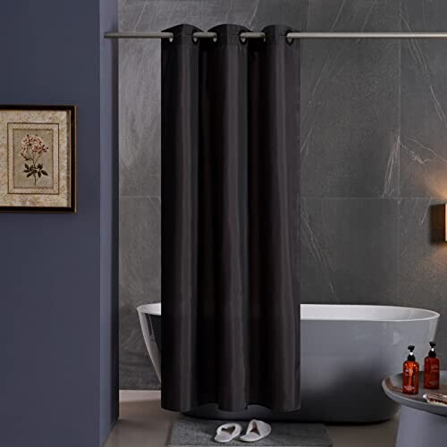 Rideau de douche noir 90x183 cm variant 3 
