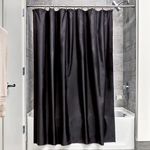 Rideau de douche noir 183x183 cm