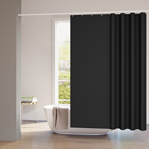 Rideau de douche noir 200x200 cm