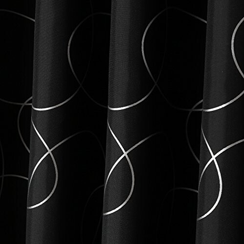 Rideau de douche noir 120x200 cm variant 1 