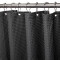 Rideau de douche noir gaufre - 182x182 cm - miniature