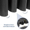 Rideau de douche noir gaufre - 182x182 cm - miniature variant 4
