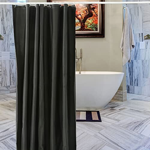 Rideau de douche noir 180x180 cm