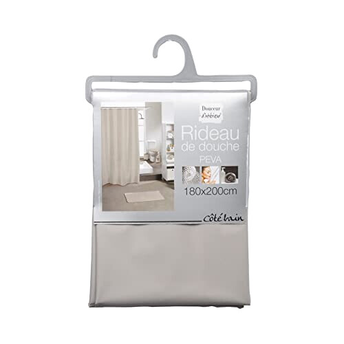 Rideau de douche beige taupe 0.01x180 cm variant 2 