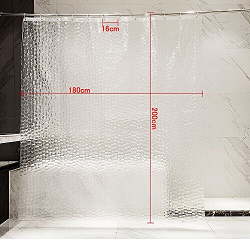Rideau de douche Transparent semi- eva 180x200 cm variant 0 
