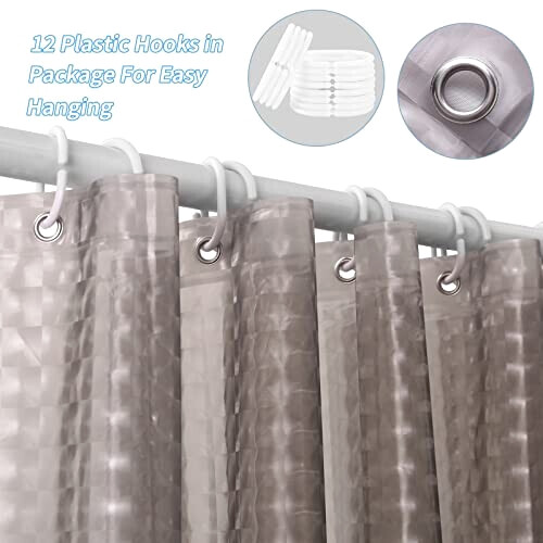 Rideau de douche Transparent a-d 180x180 cm variant 0 