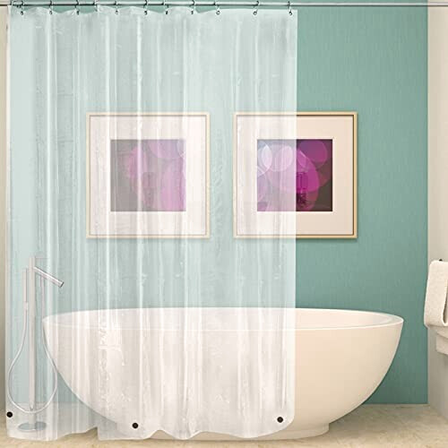 Rideau de douche Transparent 90x200 cm variant 1 