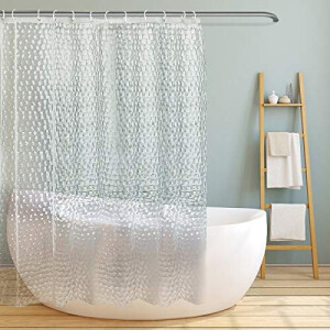 Rideau de douche Transparent clair 180x200 cm