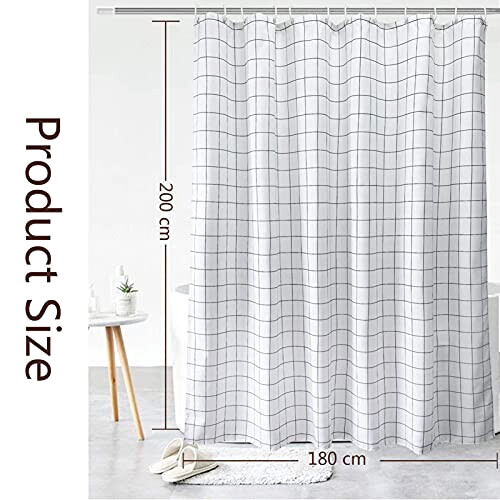 Rideau de douche Transparent petit baige 180x200 cm variant 0 