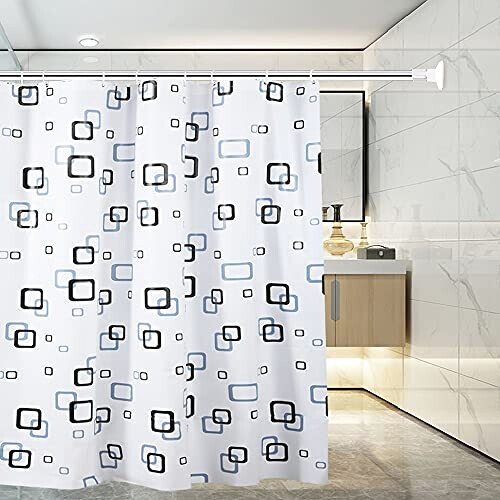Rideau de douche Transparent blanc 180x200 cm variant 4 